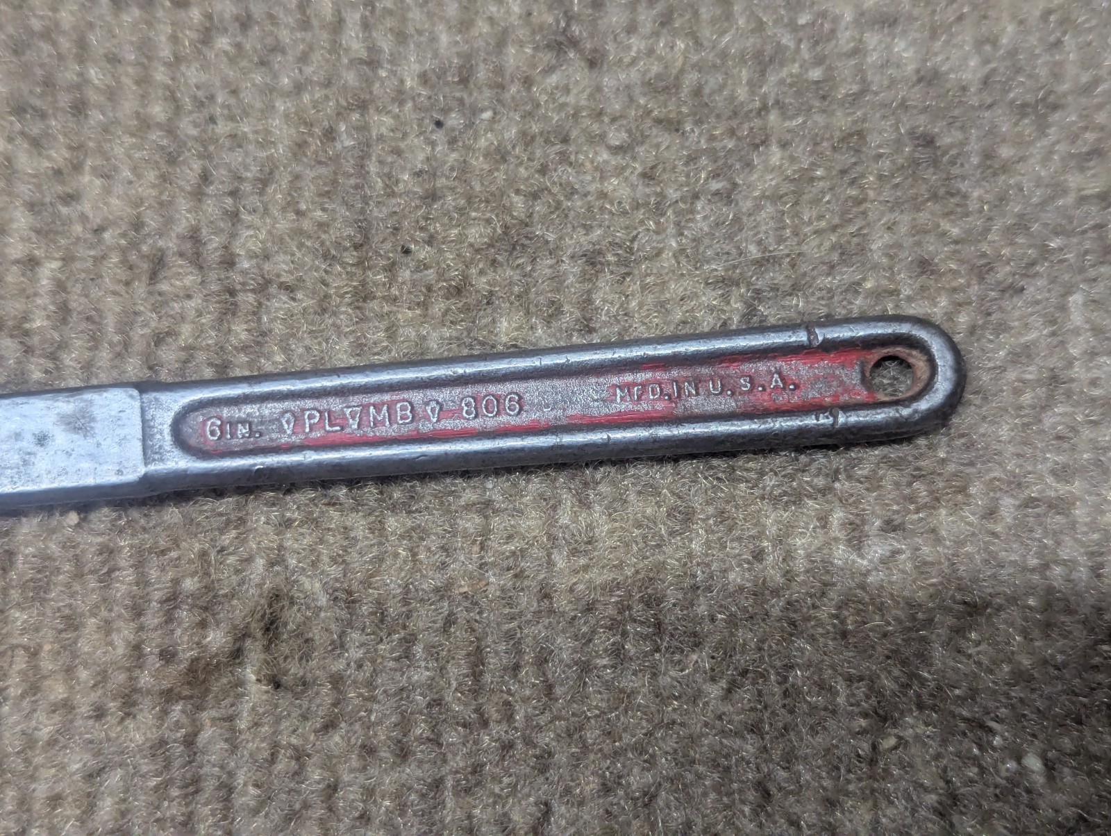 Vintage 6-in PLUMB Pipe Wrench