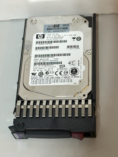 HP 2.5" SAS 72Gb Hard Drive with Frame - Buyer picks model and features