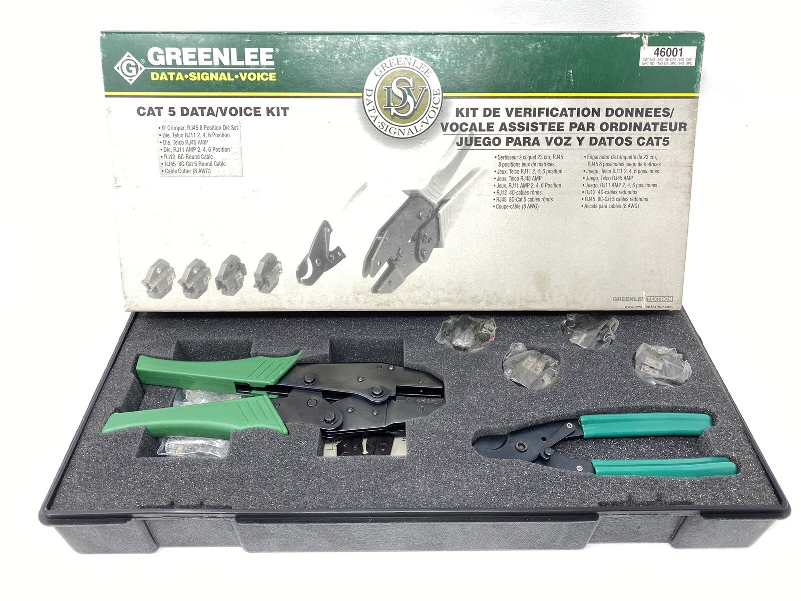 Greenlee 46001 Data Voice CAT 5 Data / Voice Kit Excellent Condition!