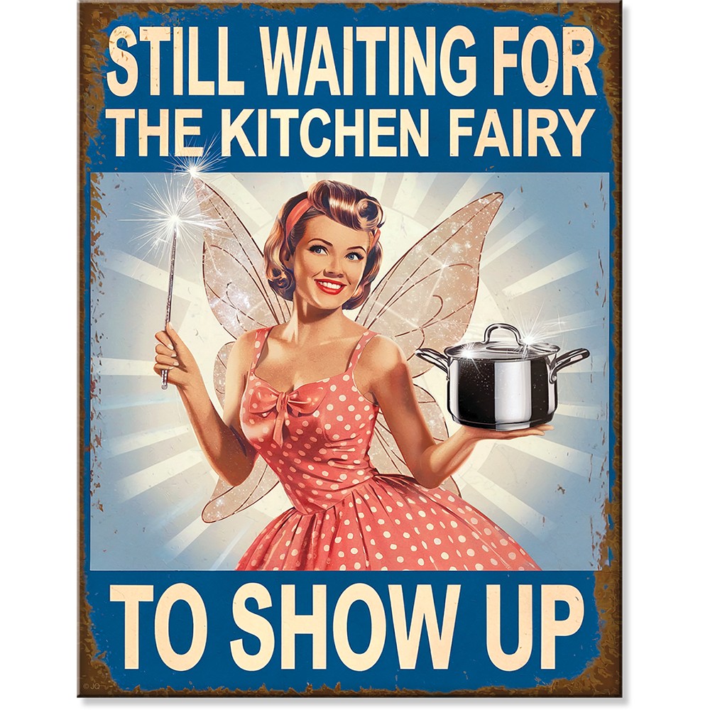 Kitchen Fairy Metal Sign  2969