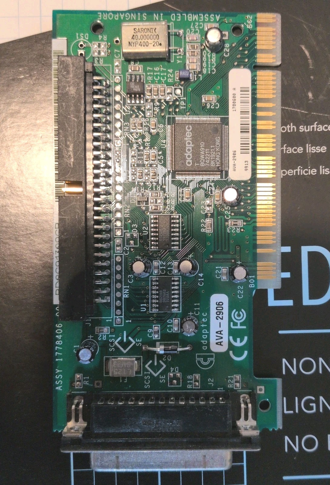 Adaptec AVA-2906 32 Bit Controller Card PCI SCSI 1780600 A