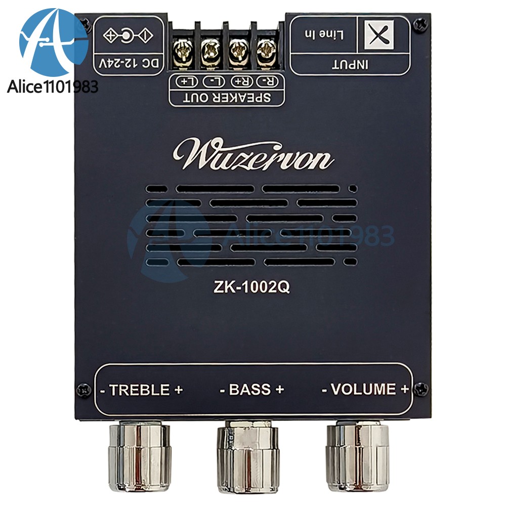 ZK-1002Q Bluetooth Digital Amplifier Board QCC3034+TPA3116 APTX Lossless 100W*2