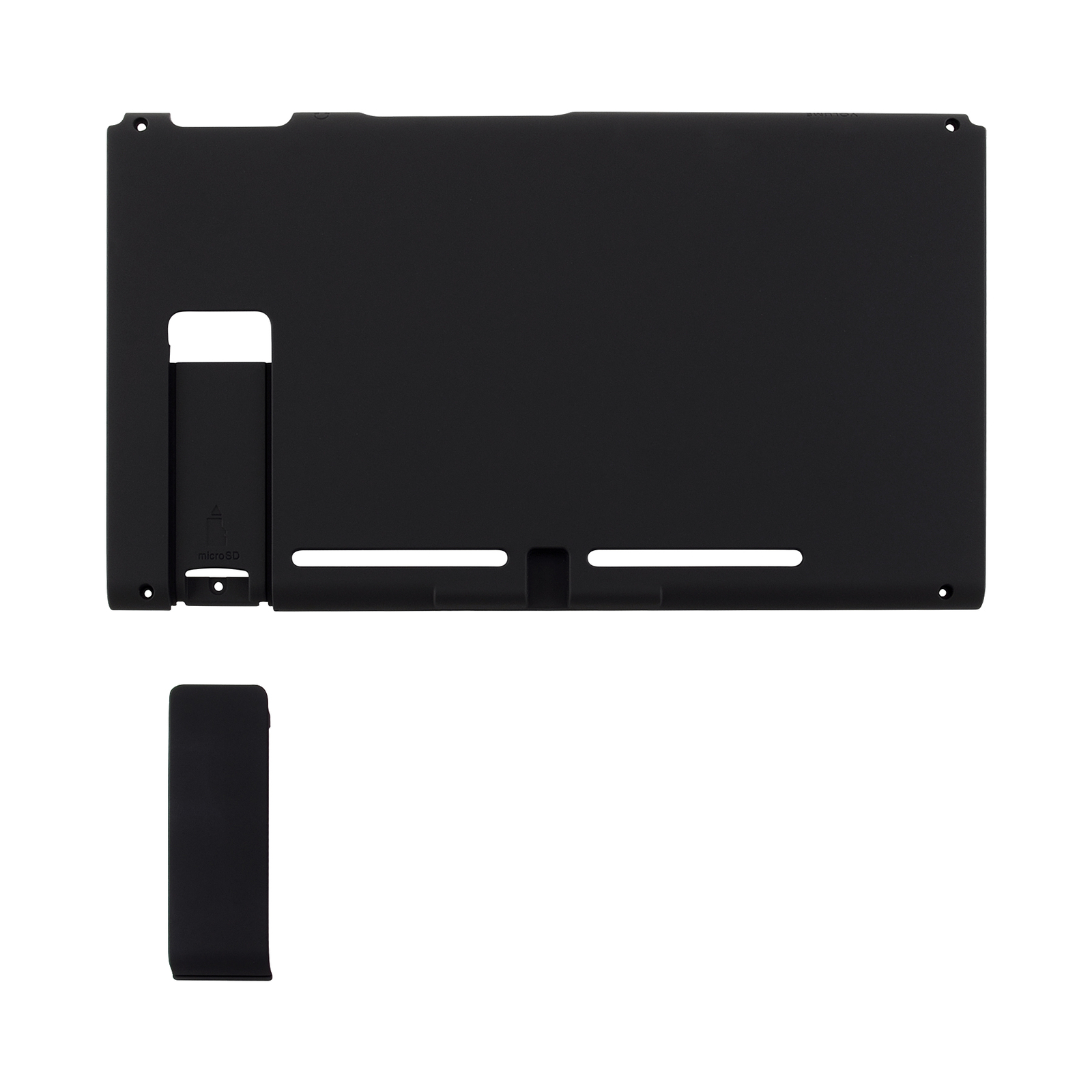 Soft Touch Black Back Plate Housing Shell for Nintendo Switch Handheld Console