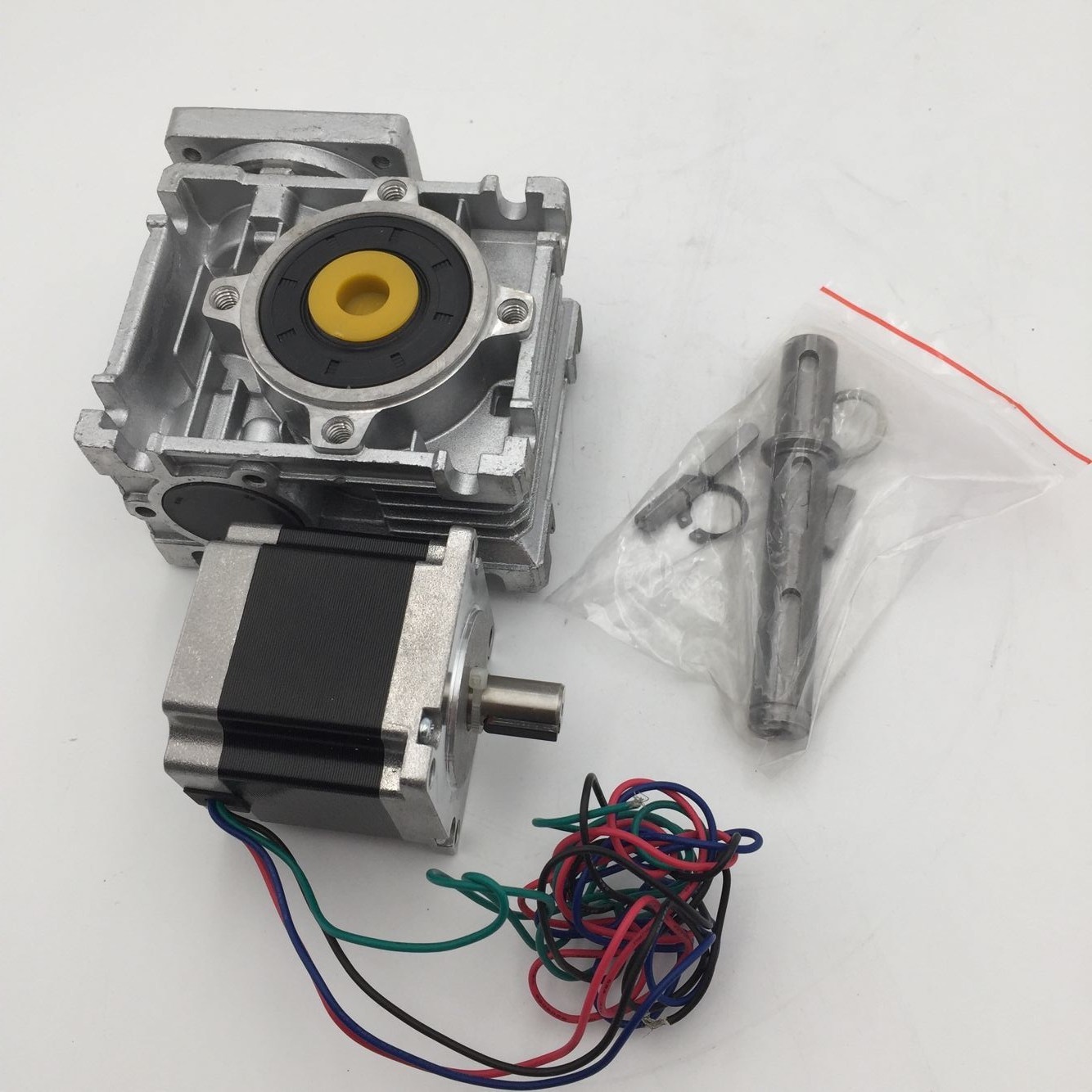 Worm Reducer 20:1 Nema23 Flange 2ph L76mm Stepper Motor 36Nm 3A Reducer Kit