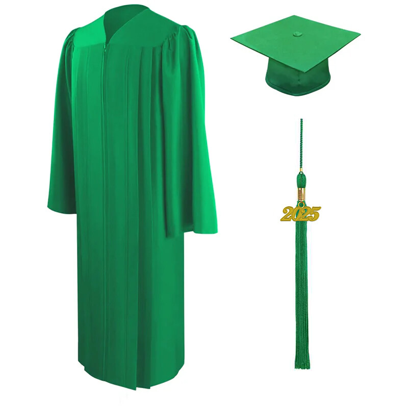 Emerald Green High School/Bachelor Graduation Cap & Gown