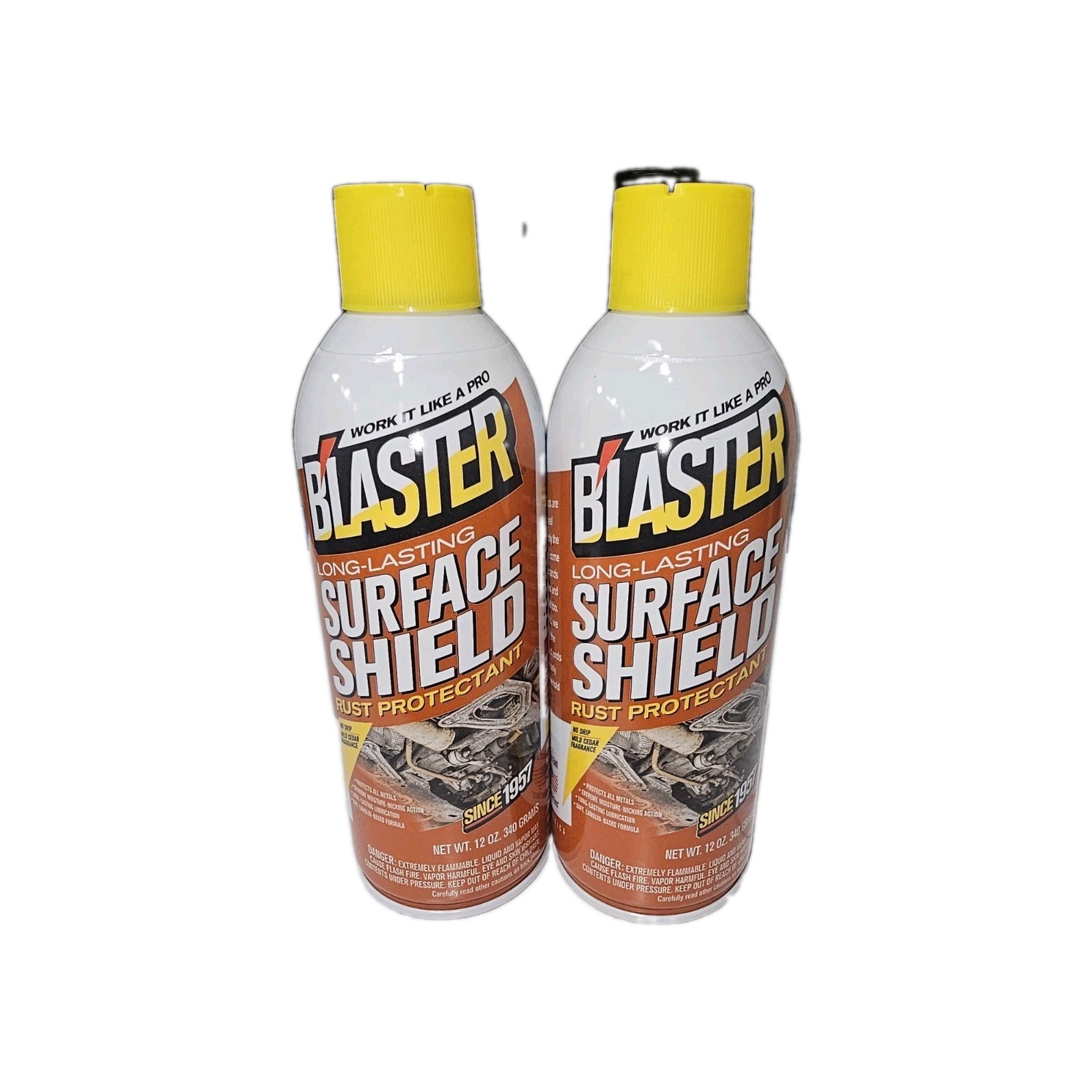 2 PACK - BLASTER Surface Shield Rust Protectant Lubricant Spray 12 Oz