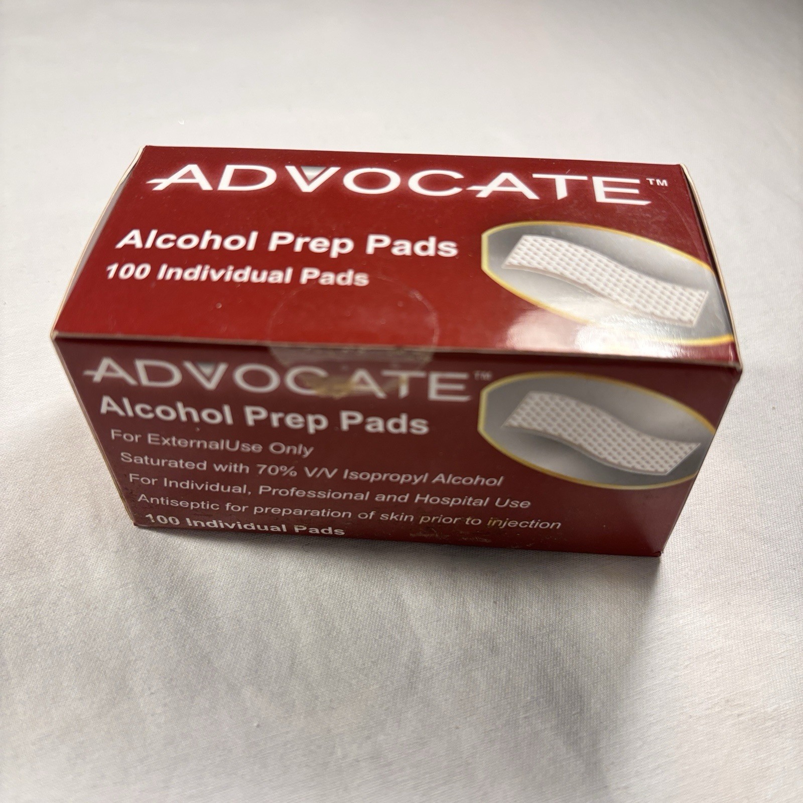 100 ct Advocate Sterile 70% Isopropyl Alcohol Prep Pads