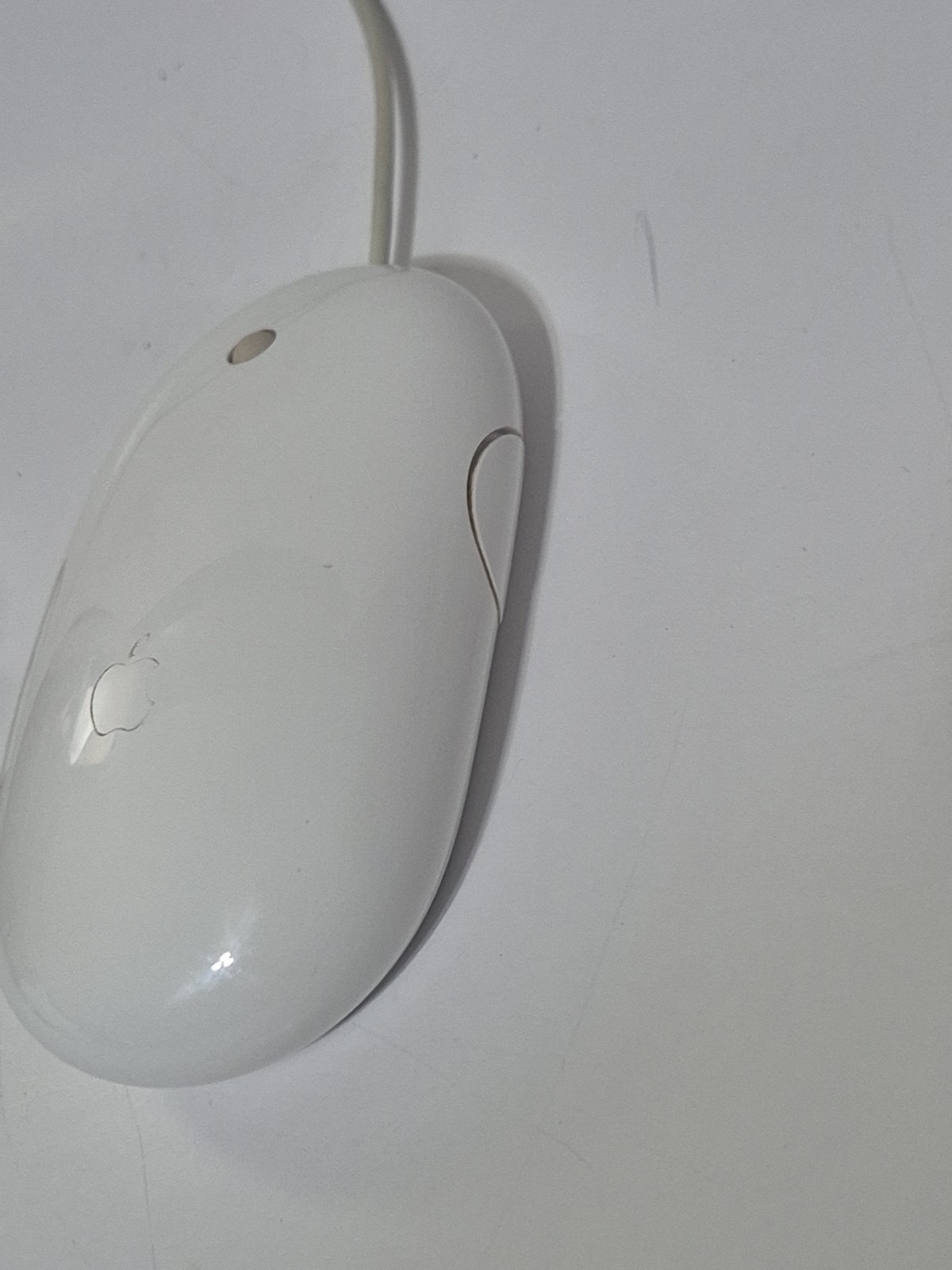 Genuine Apple USB Corded Optical Mighty Mouse Model A1152 White Tested