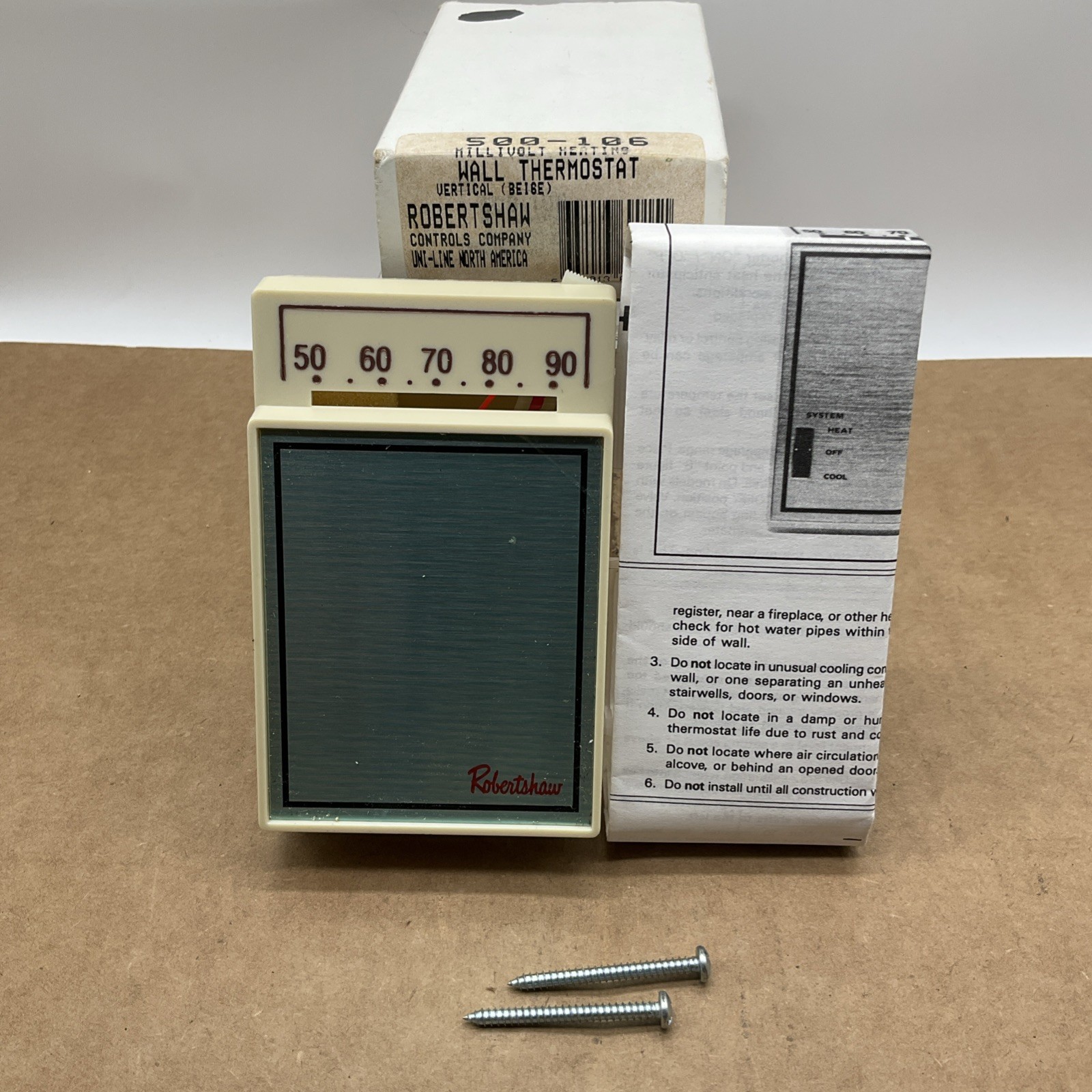 Vintage Robertshaw 500-106 Thermostat