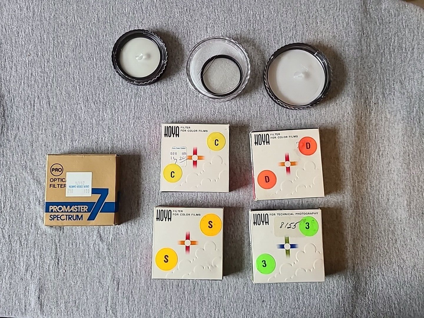 Lot of 8 camera filters - Mostly Hoya - 5 boxed