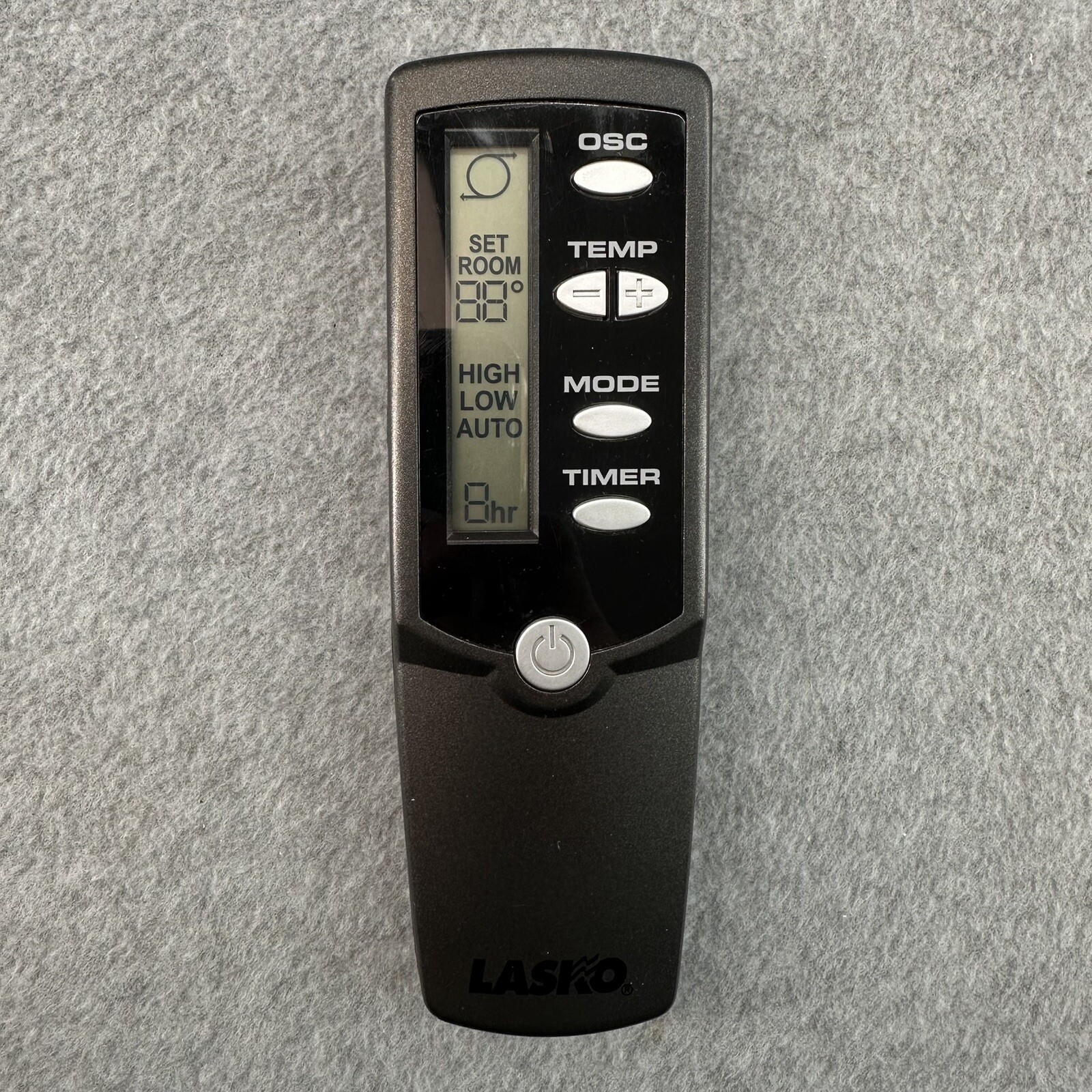 LASKO Fan Remote Control 6 Button Digital LCD Screen Timer Temp Oscillating Mode