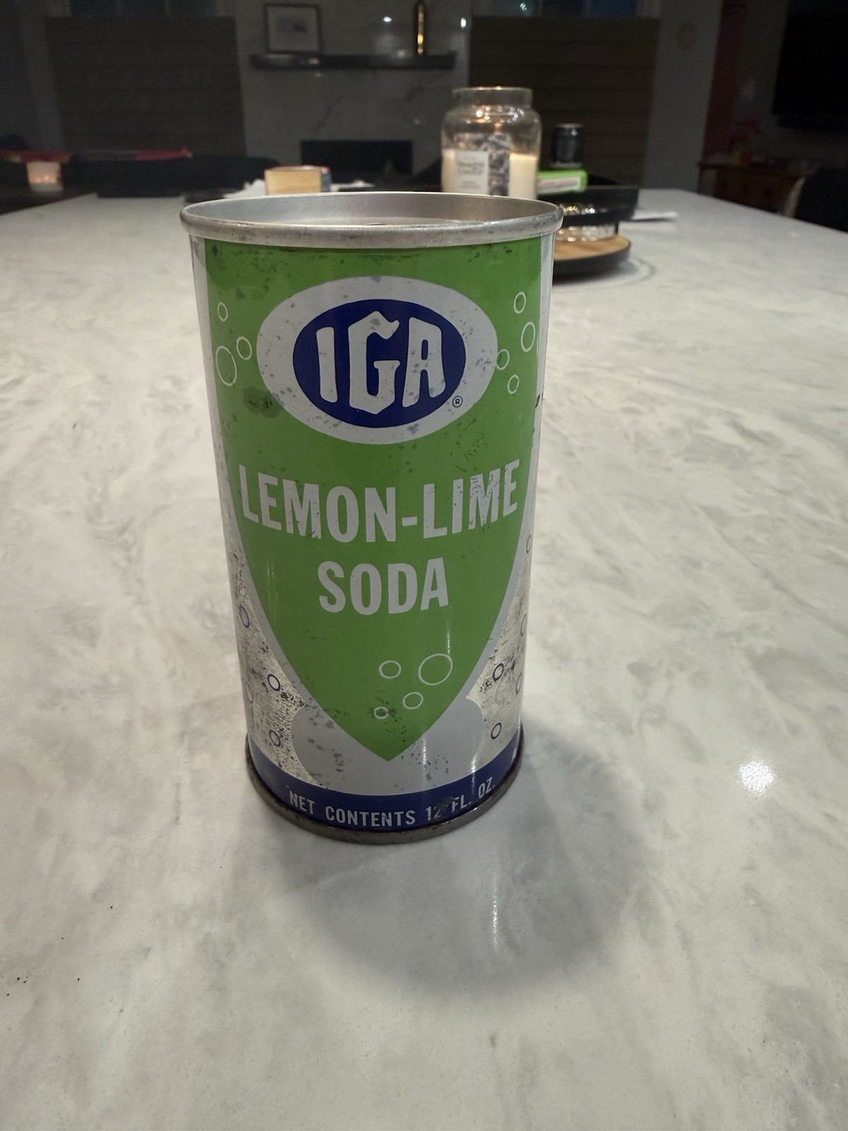 Vintage IGA Lemon Lime Soda Can 1970s See Photos
