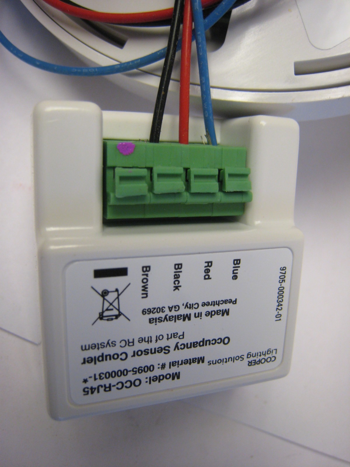 Cooper Lighting Greengate OAC-DT-1000 MicroSet Dual-Tech Ceiling Sensor