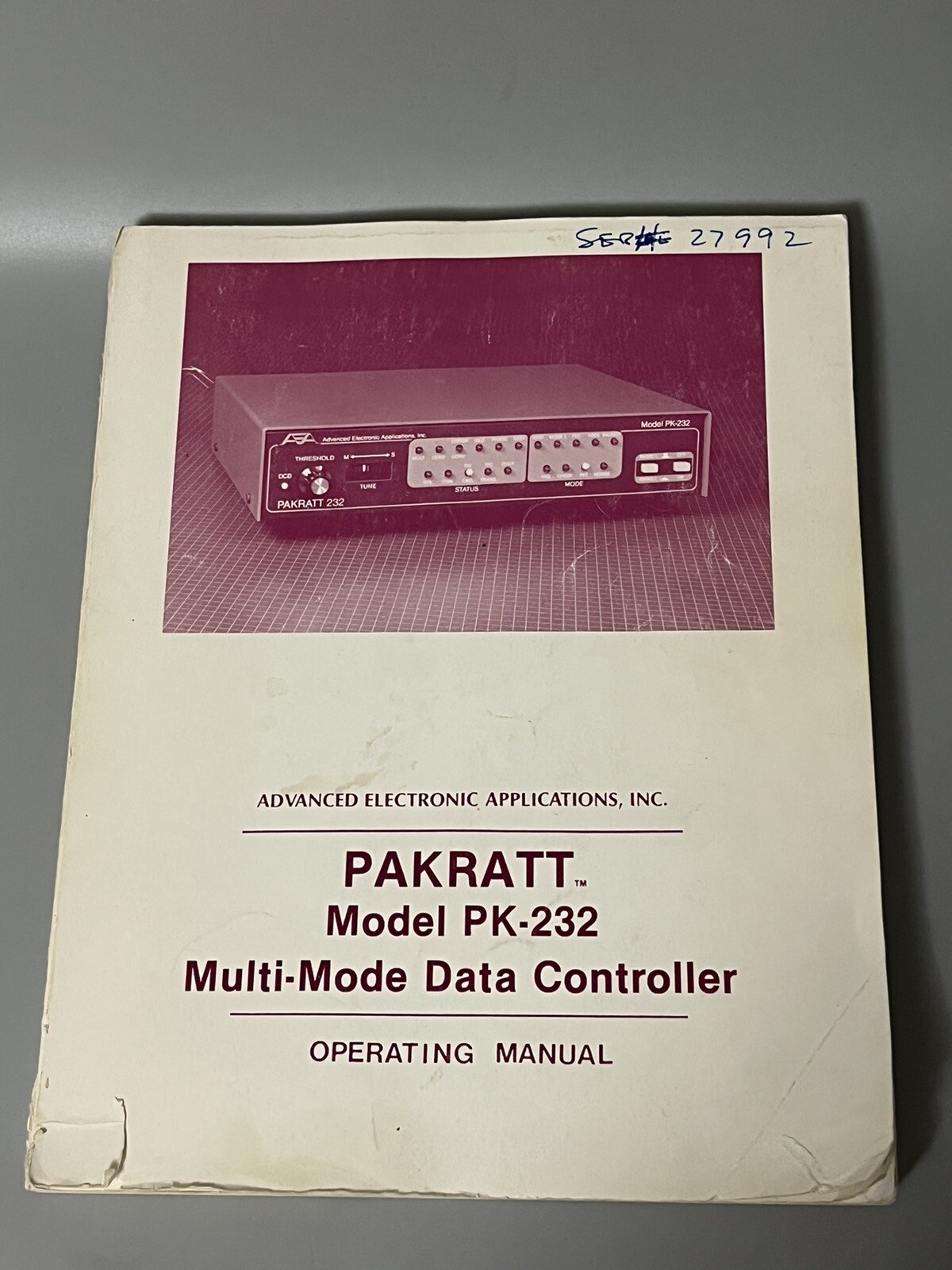 PAKRATT Model PK-232 Multi-Mode Data Controller Operating Manual Vtg