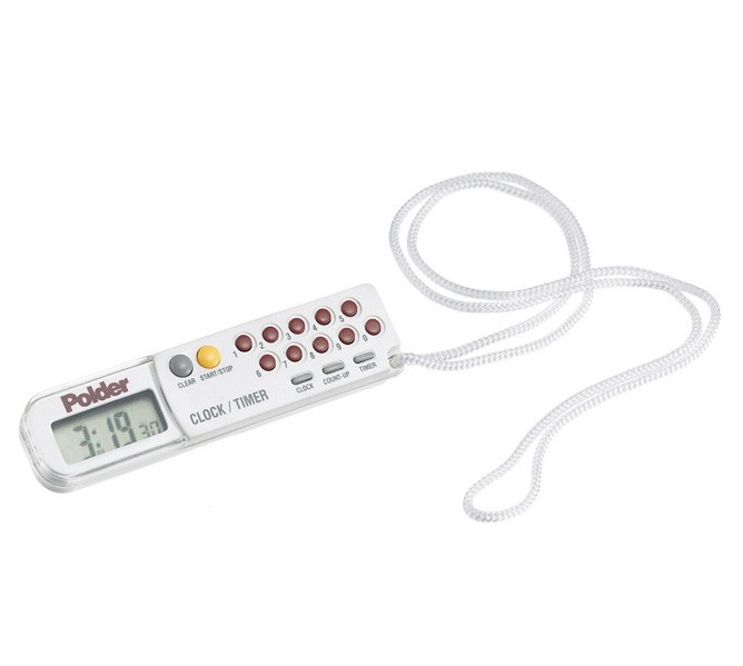 Polder 898-90 Timer, Clock, & Stopwatch, White