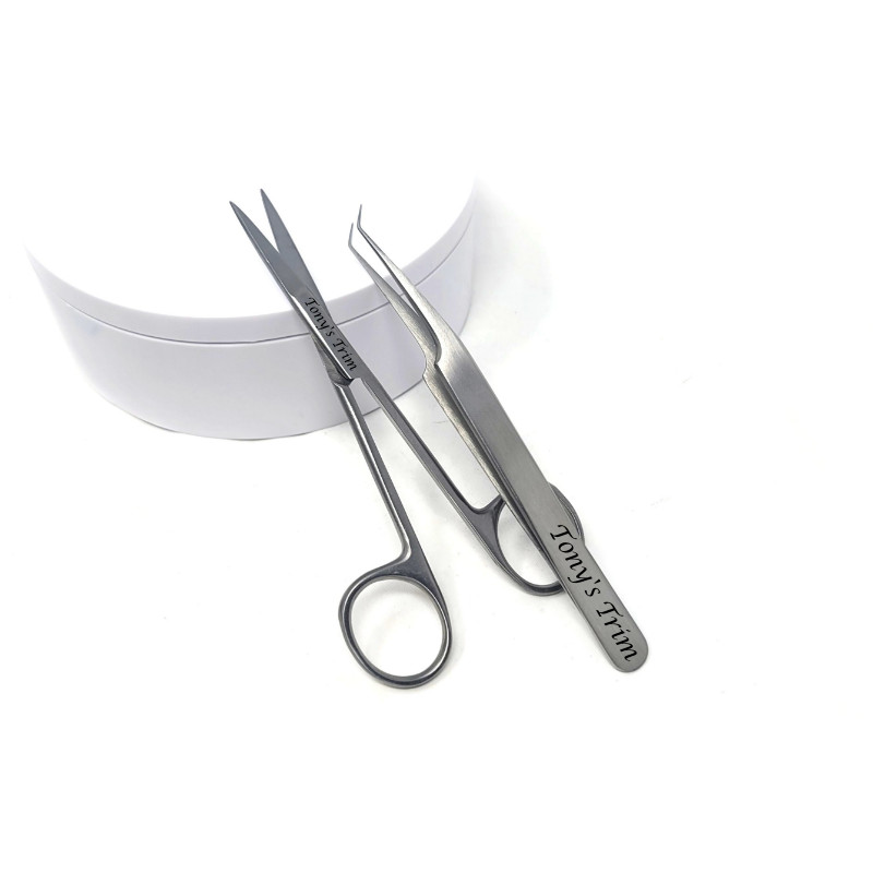 Sharp Stainless Scissor with Precision Tweezer Multi-Use Grooming Craft Tool Set