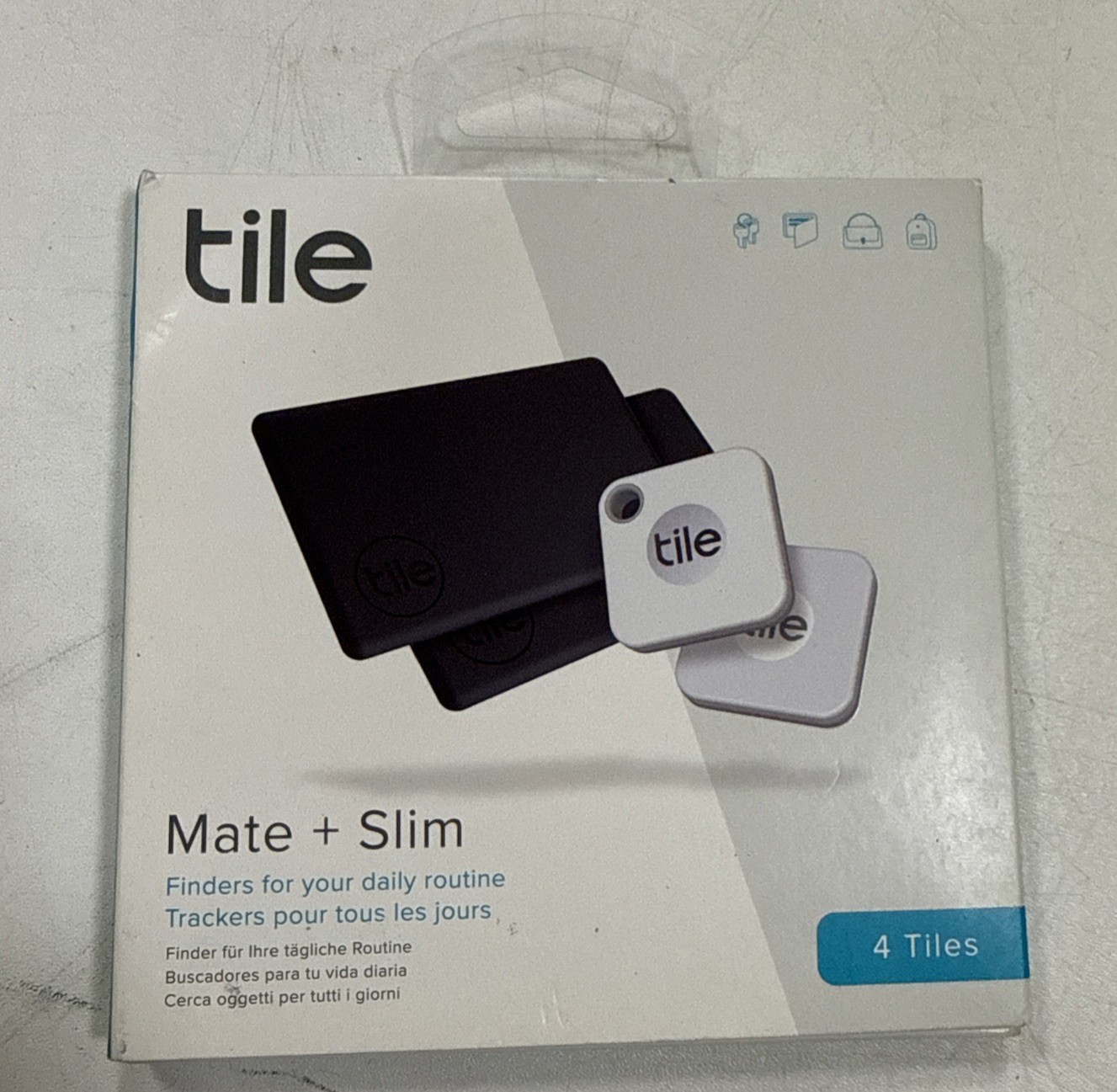 Tile Mate/Slim Bluetooth Tracker Set (4‑Pack) – New Sealed