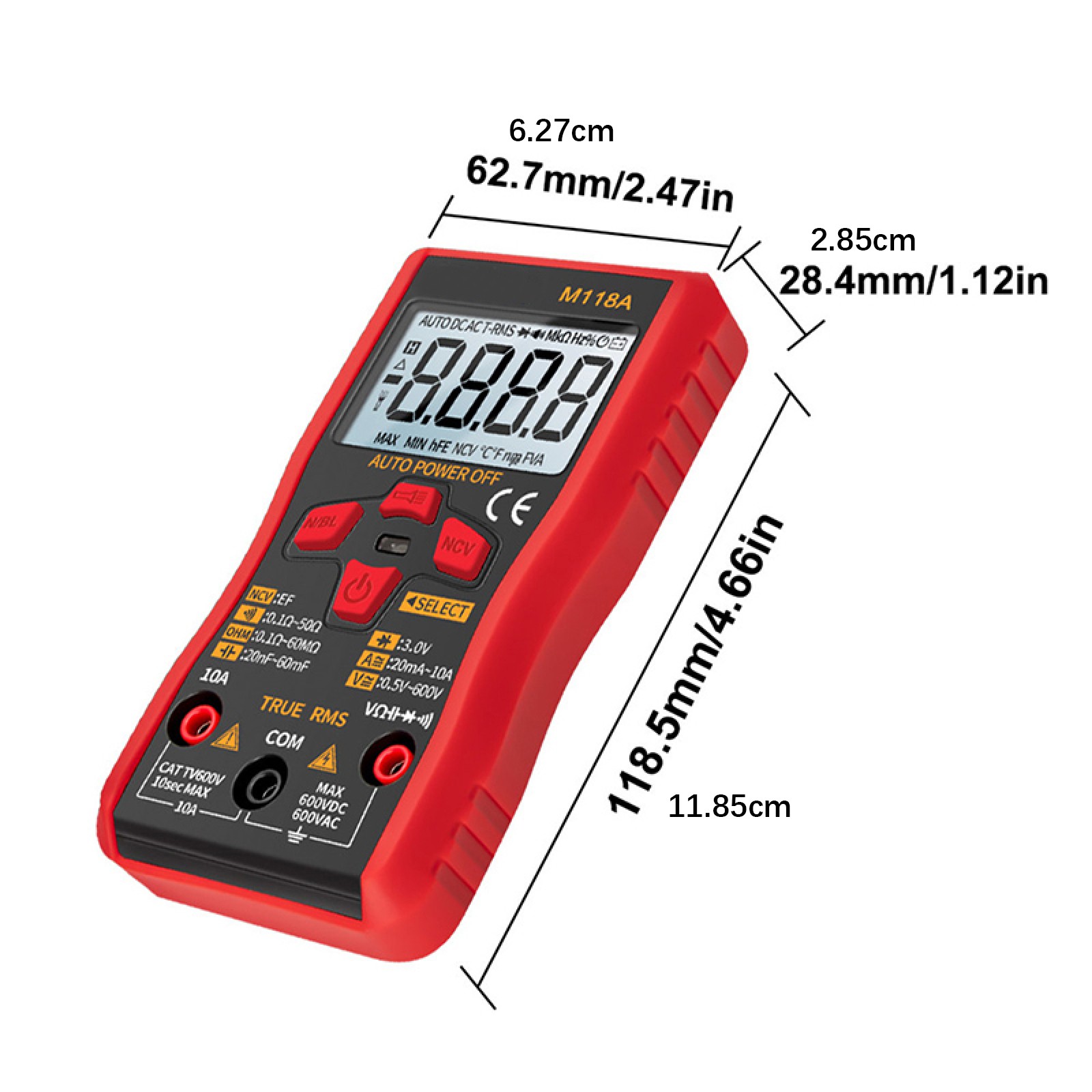6000 CountS ANENG M118A Digital Multimeter AC/DC Spannungstester NCV Flashlight