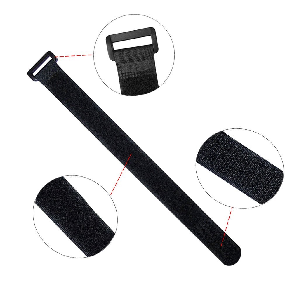FULARR 30Pcs Cable Straps, Reusable Ties & Cinch Strap Set, Black