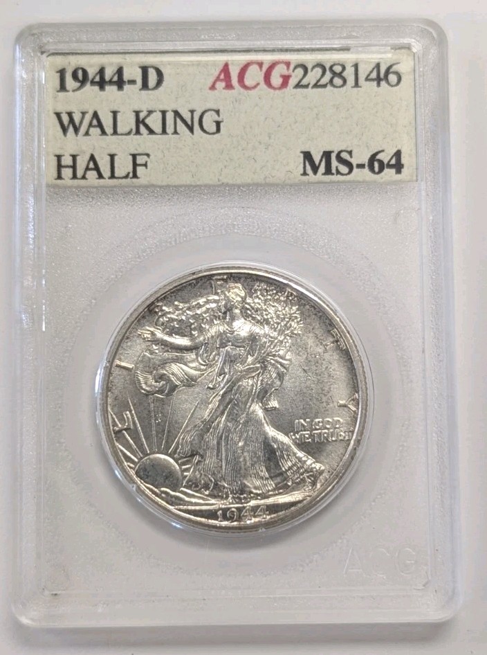 1944 D Walking Liberty Half Dollar  MS64- Z583