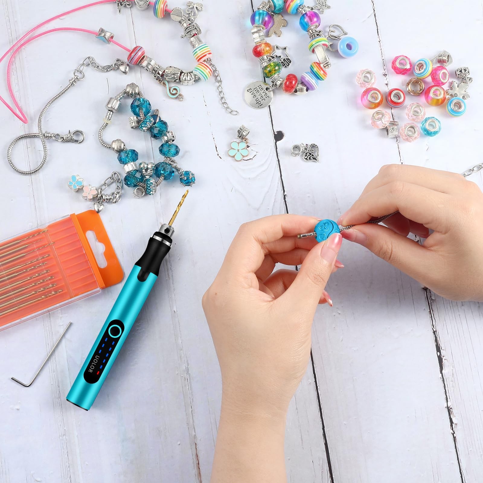3-Speed Cordless Mini Drill Pen, Rechargeable DIY Electric Hand Drill with 10...