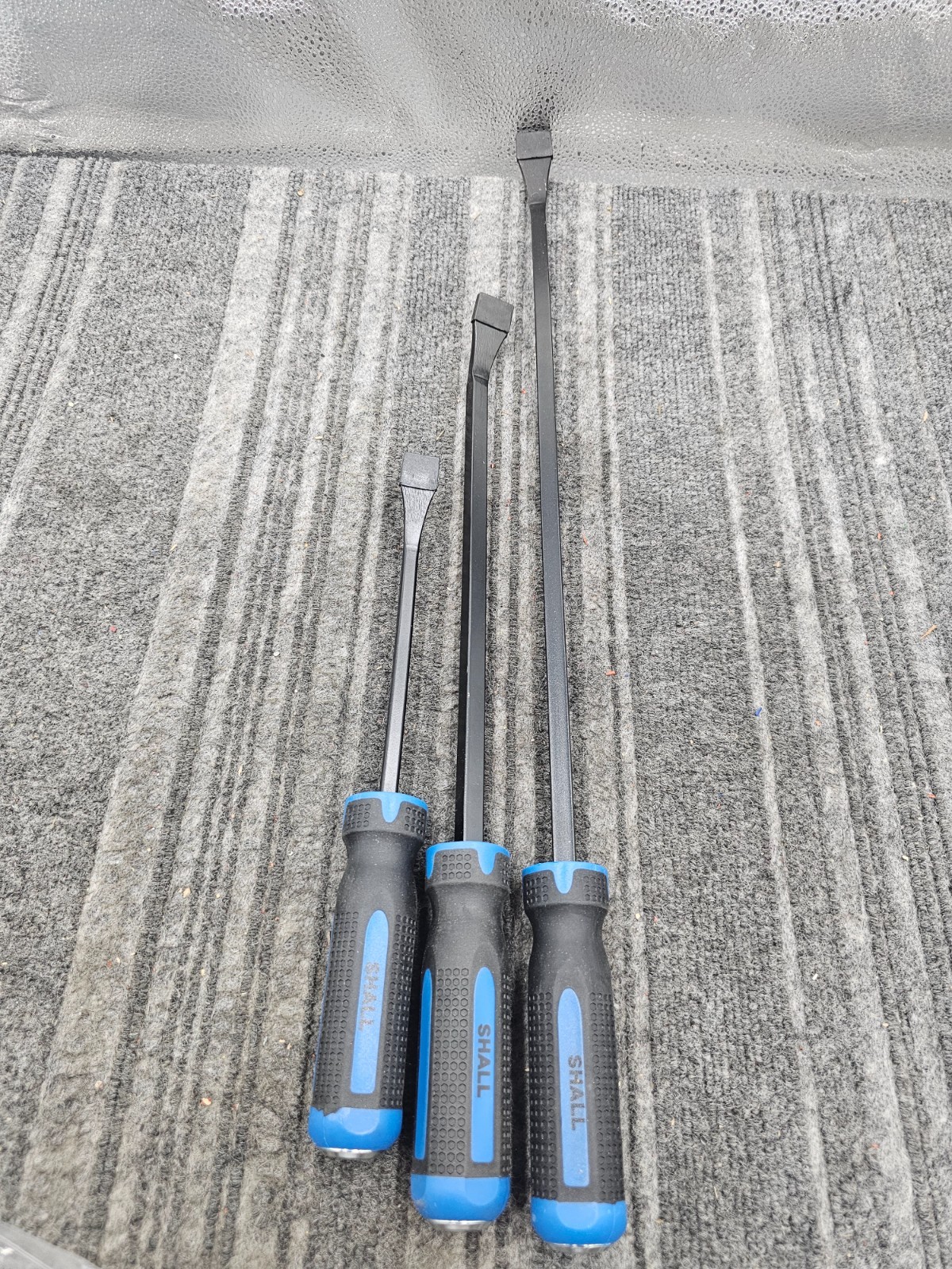 SHALL 3-Piece Pry Bar - Heavy Duty Pry Bar Angled Tip for Automotive, Demolition