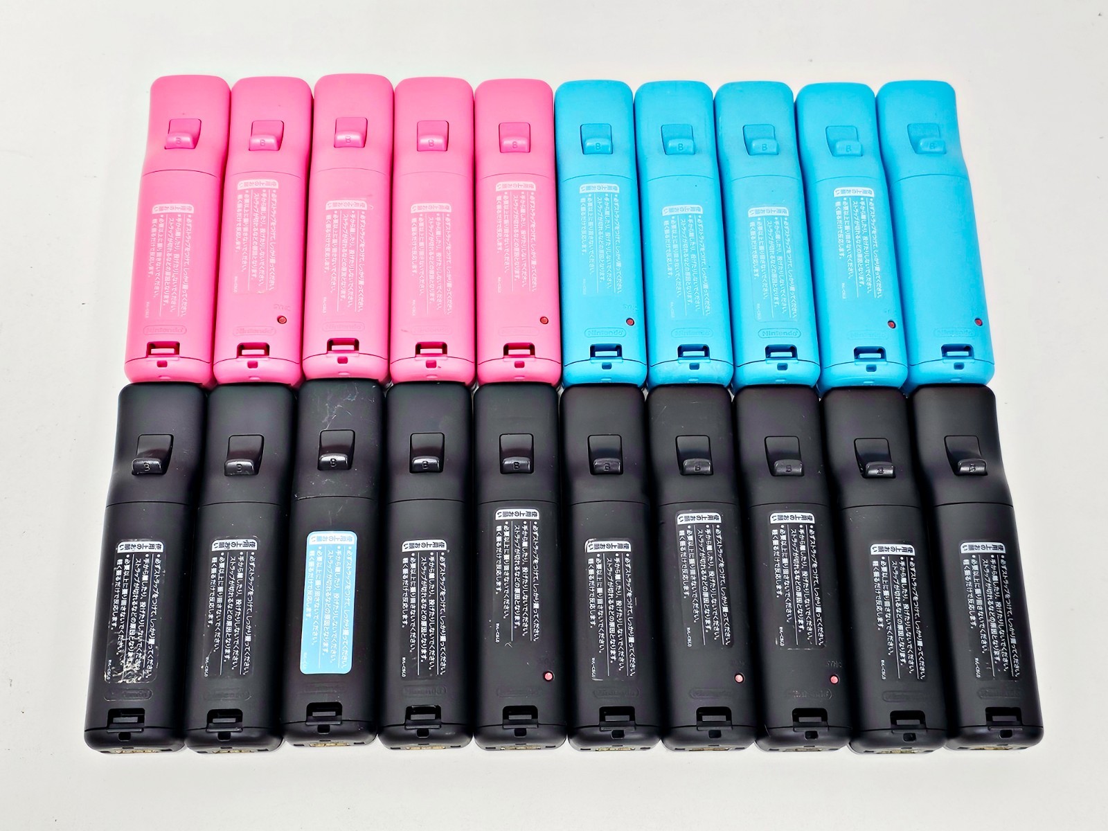 Nintendo Wii Controller Motion Plus Lot Colour Blue Black Pink 20pc