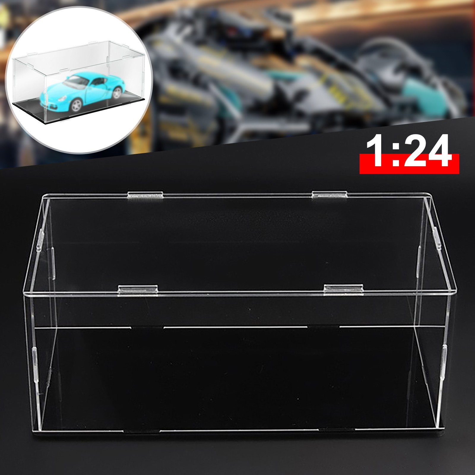 Acrylic Model Car Display Case 1: 24 Scale Clear diecast Display Boxes