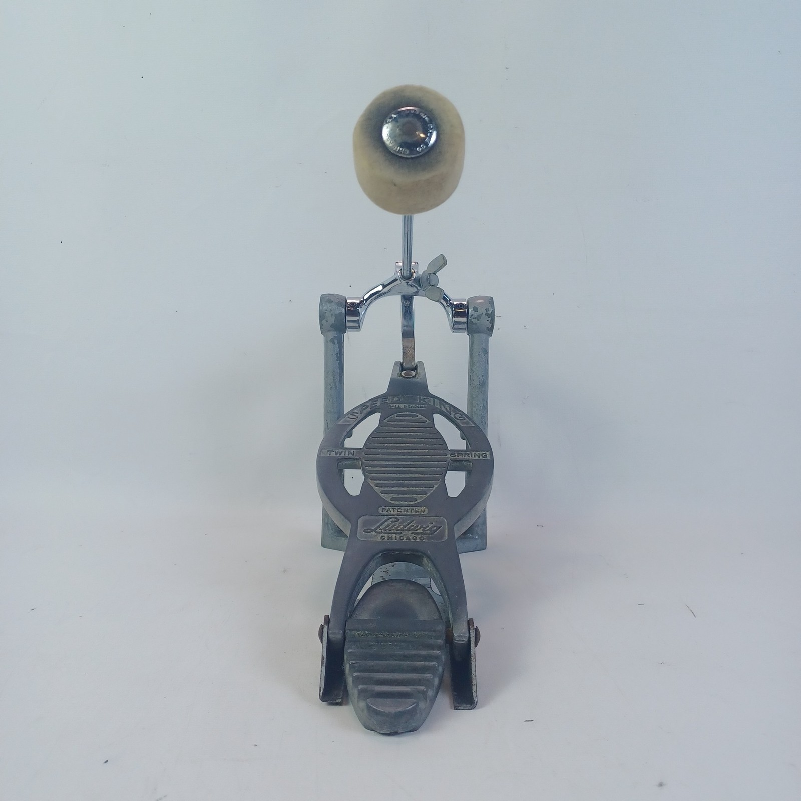 Ludwig Speed King Bass Drum Kick Pedal Vintage60s Twin Spring Chicago +OG Beater