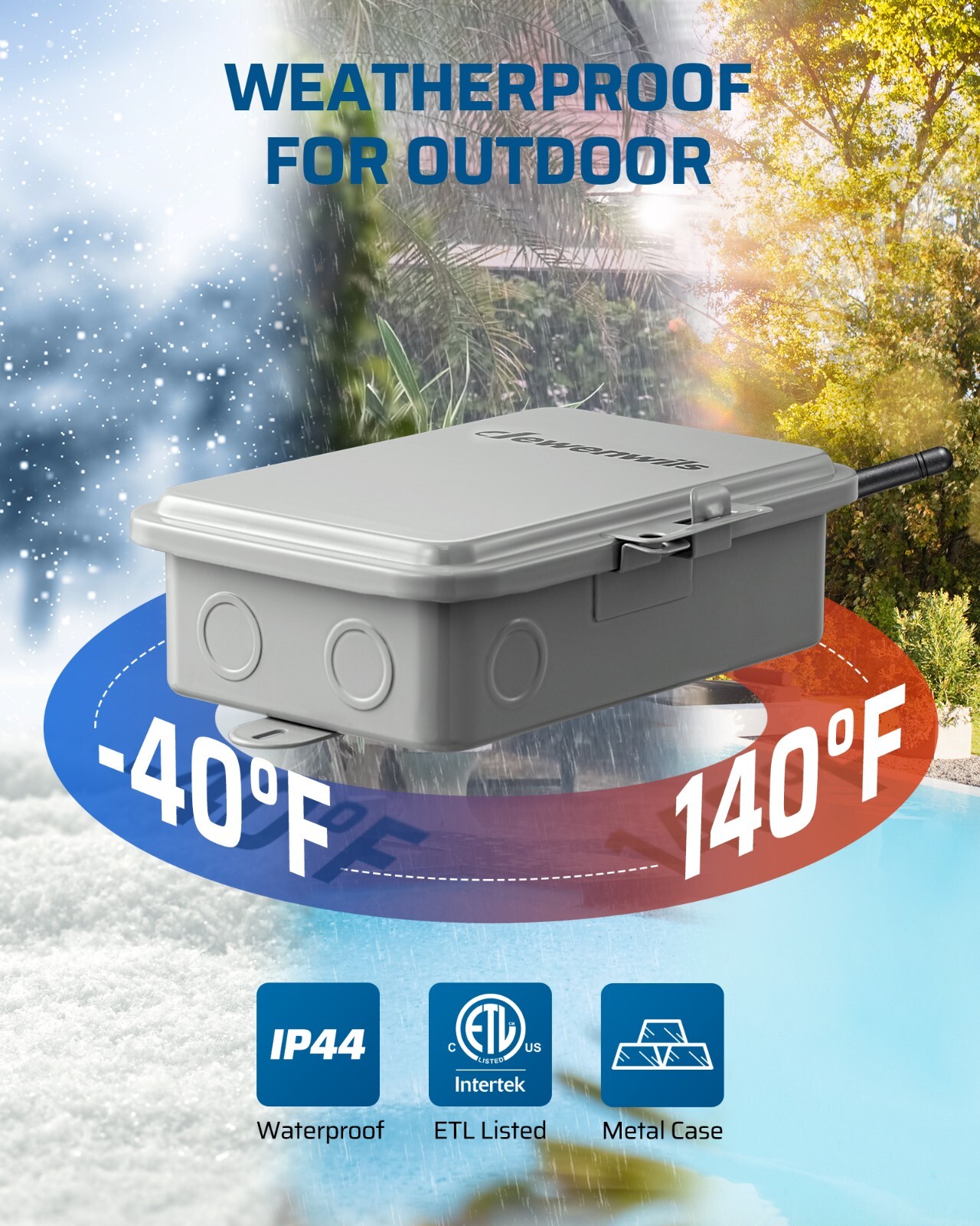 DEWENWILS Pool Pump Timer, Outdoor Smart WiFi Box On/Off Automatically