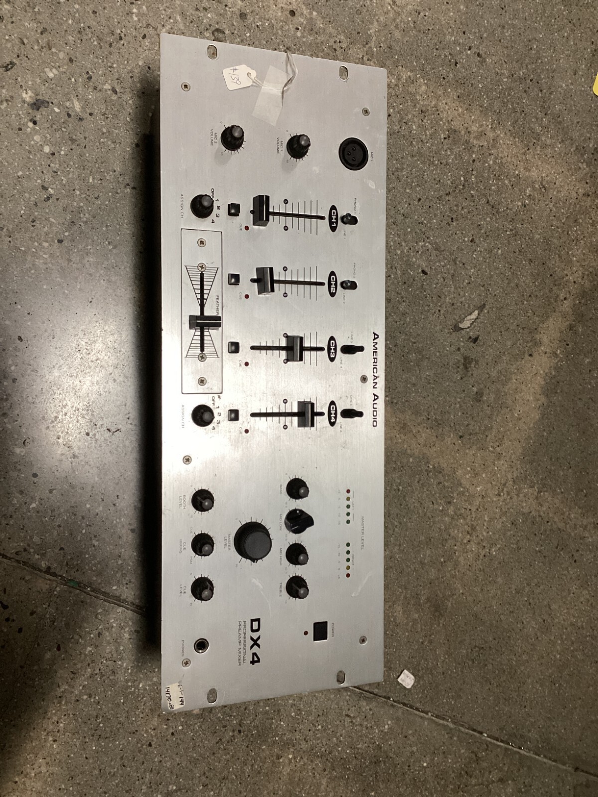 American Audio DX 4 Professional Rotary DJ Preamp Mixer 4 Chanel - Silver