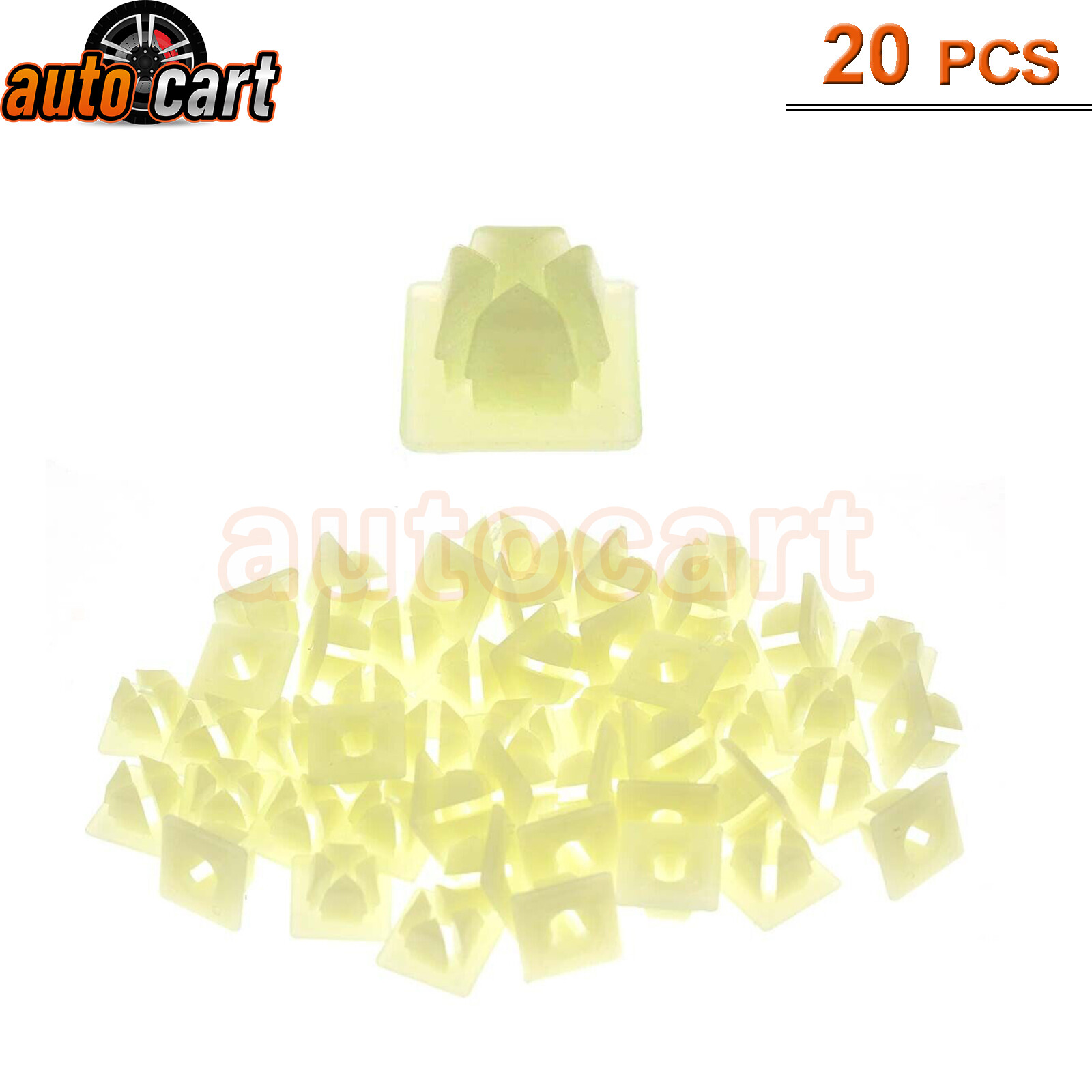 20x Universal License Plate Tag Mounting Hardware Plastic Insert Clip for Bumper
