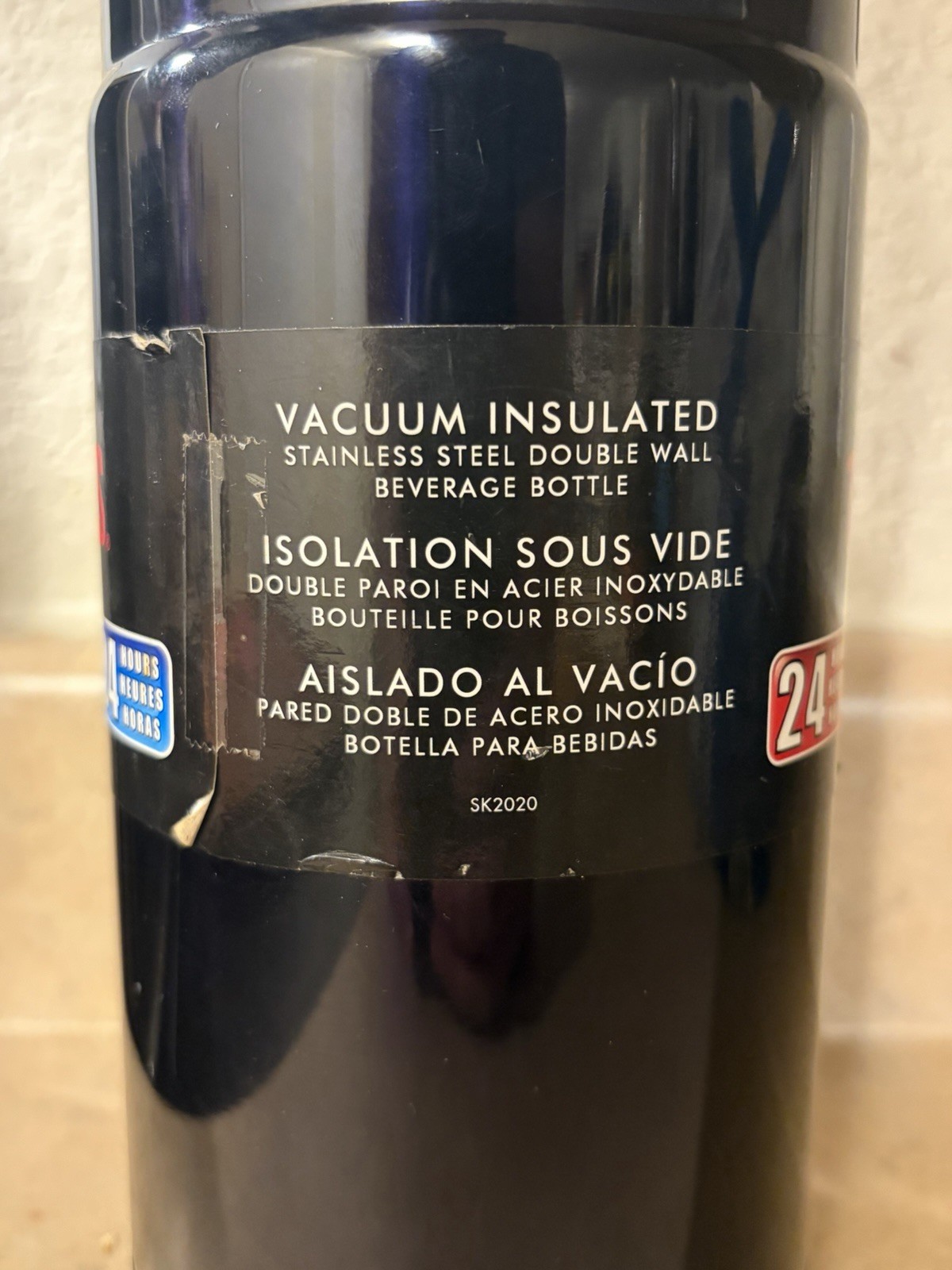 Thermos Stainless King 68oz 2L Vacuum Insulated Bottle Gloss Black