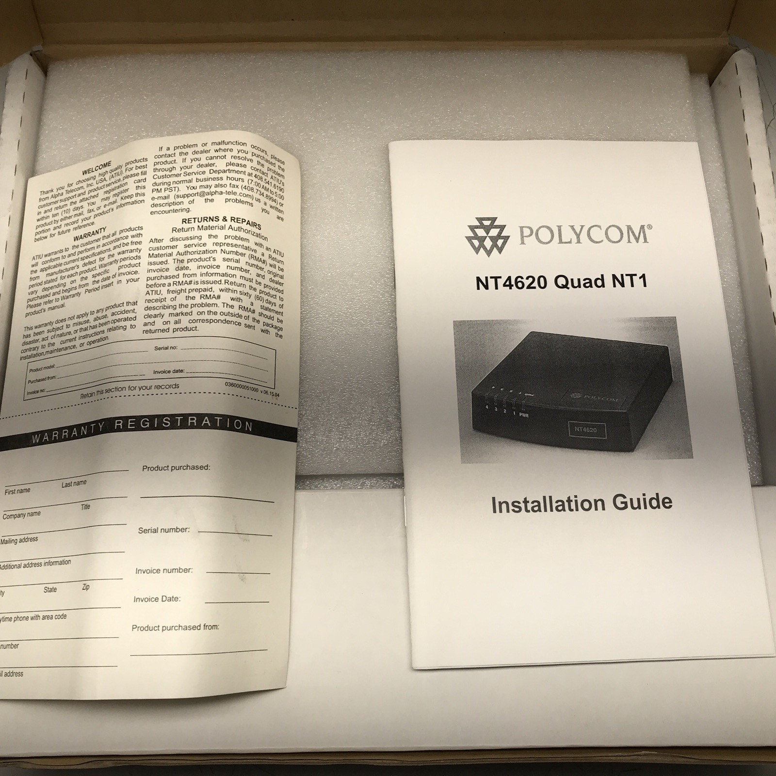 Polycom NT4620 QUAD NT1