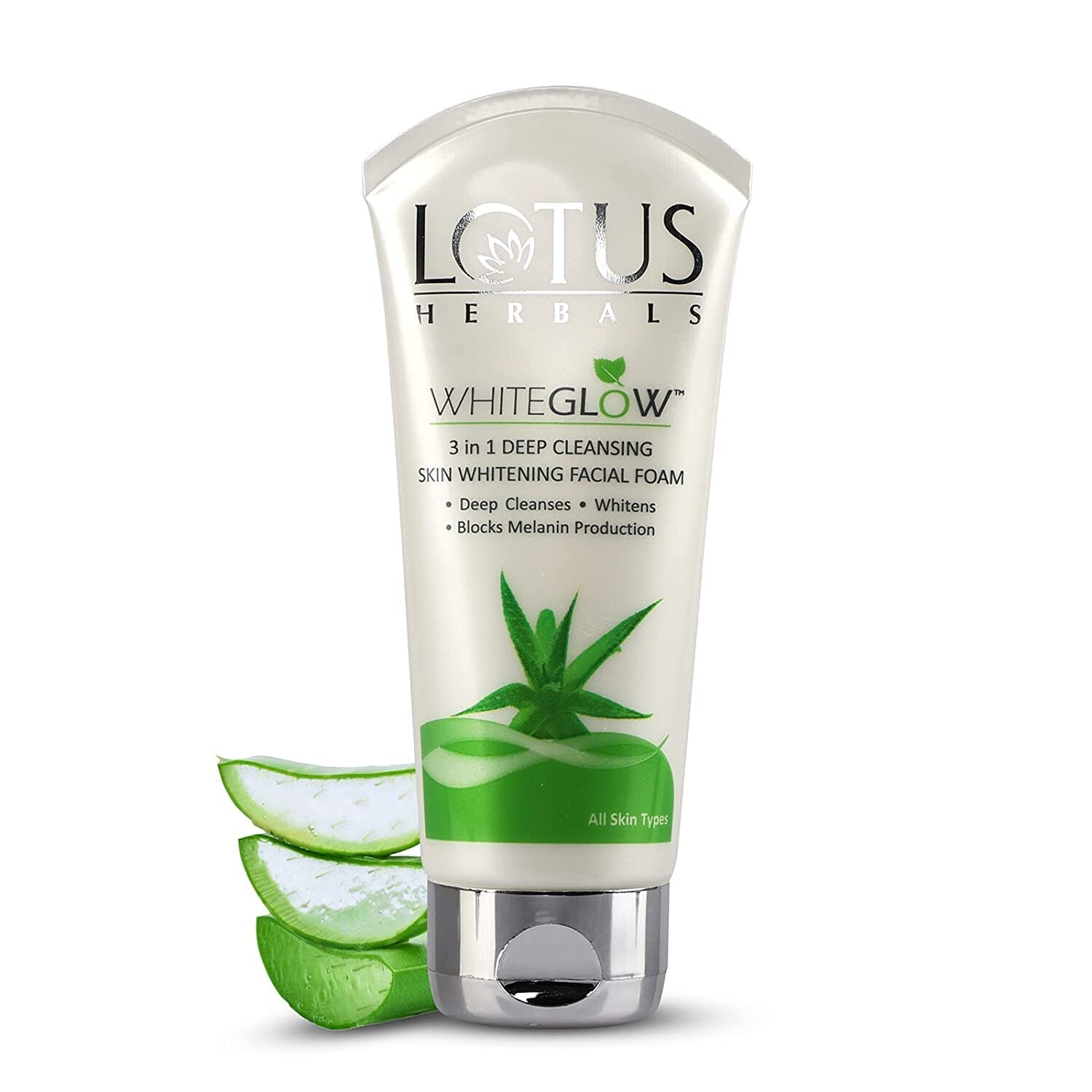 Lotus Herbals WhiteGlow 3-In-1 Deep Cleansing ,Facial Foam, face wash, 100g