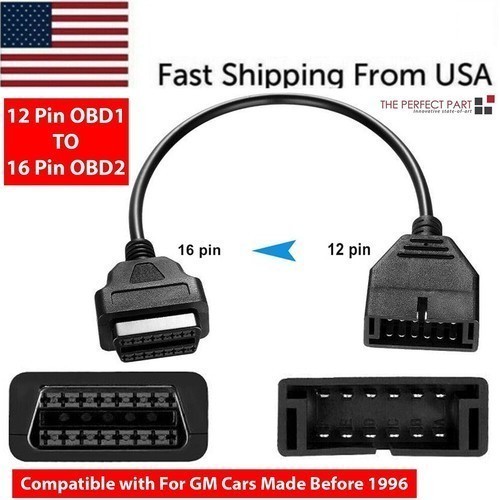 GM Diagnostic Scanner OBD1 to OBD2 16 Pin Converter 12 Pin Adapter Cable