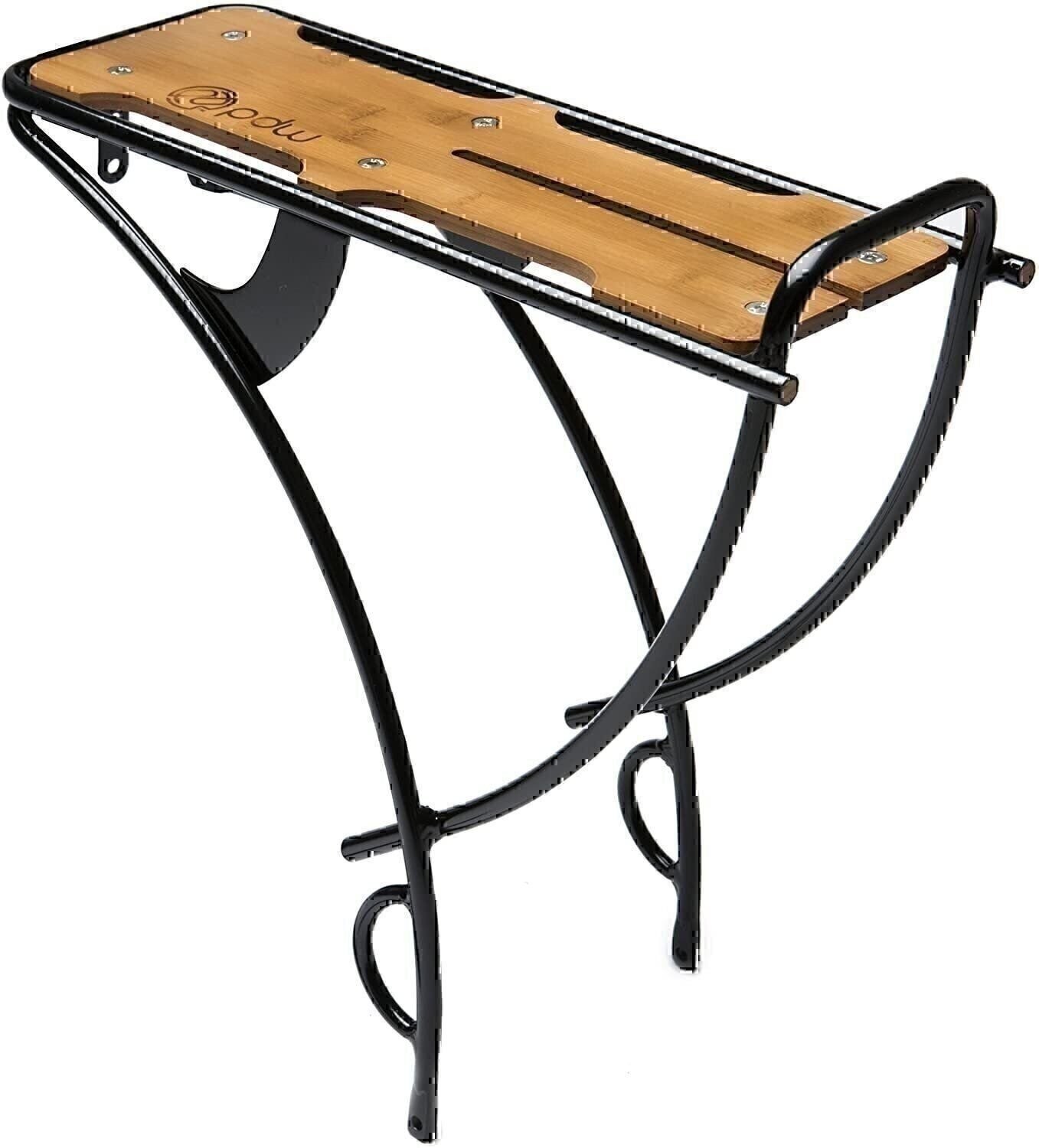 Portland Design Works | Loading Dock | Aluminum Rear Bicycle Rack with Bamboo...