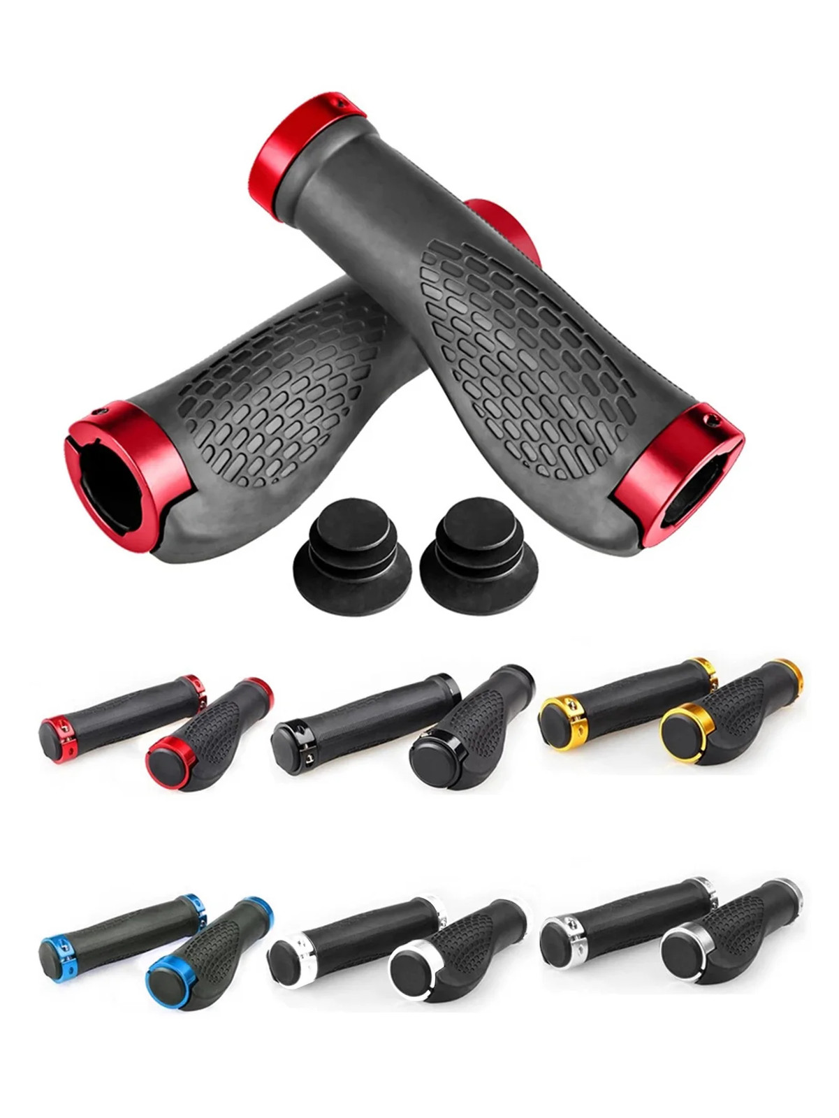 Anti Skid Rubber ycle Grips Mountain Bike Lock On ycle Handlebars Grips 2.