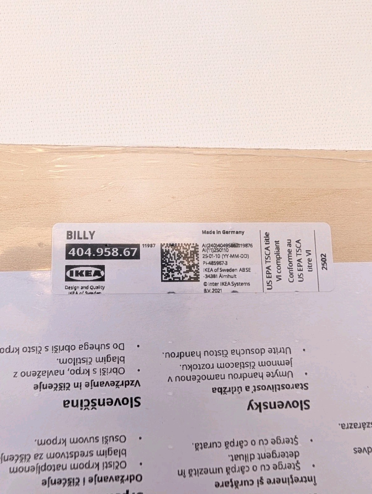 (Lot of 2) Ikea BILLY Extra Shelf w/ Metal Supports Birch 14x10" New 404.958.67