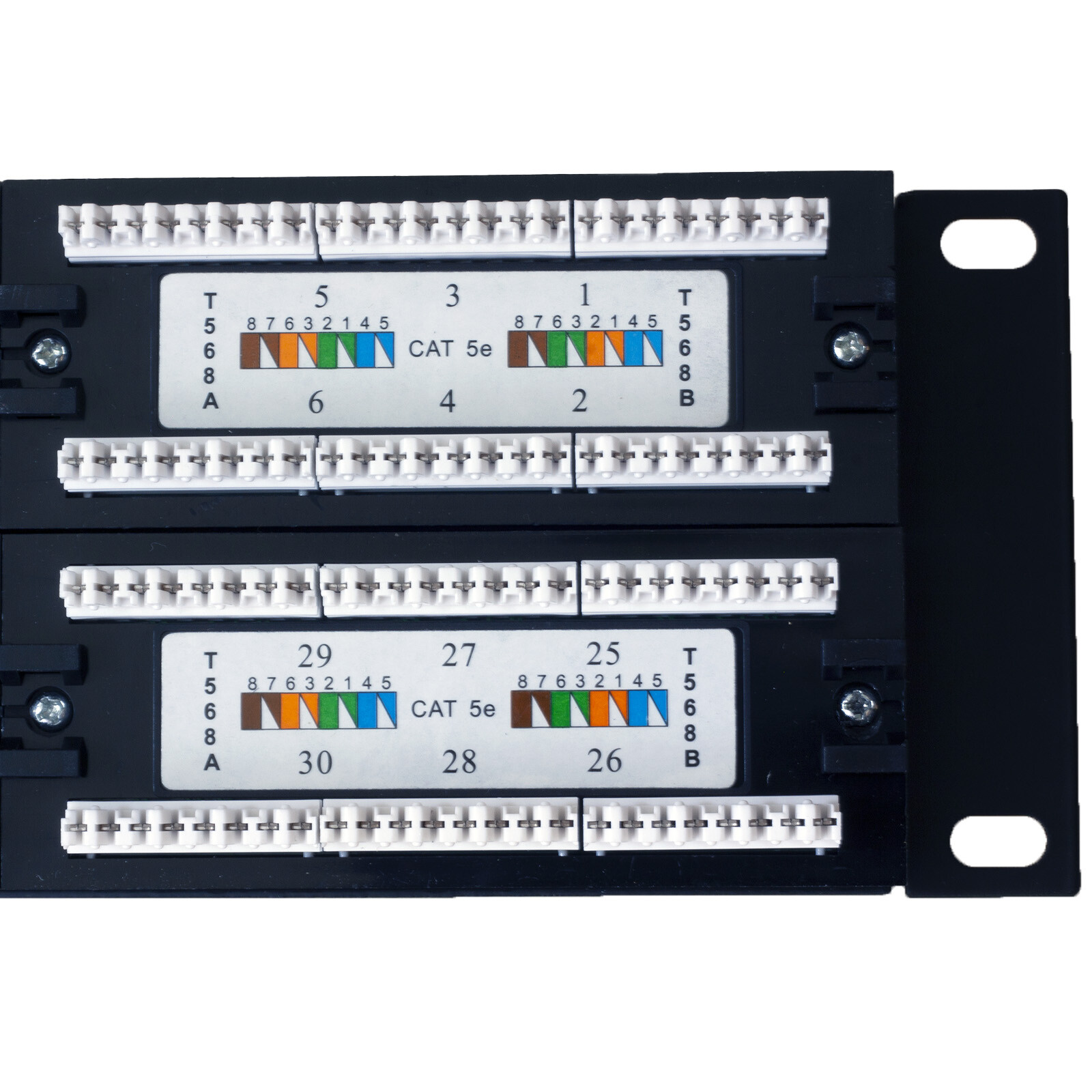 Tuff Jacks Cat5e 48 Port Patch Panel 19" Rack Mount FREE Same Day Shipping