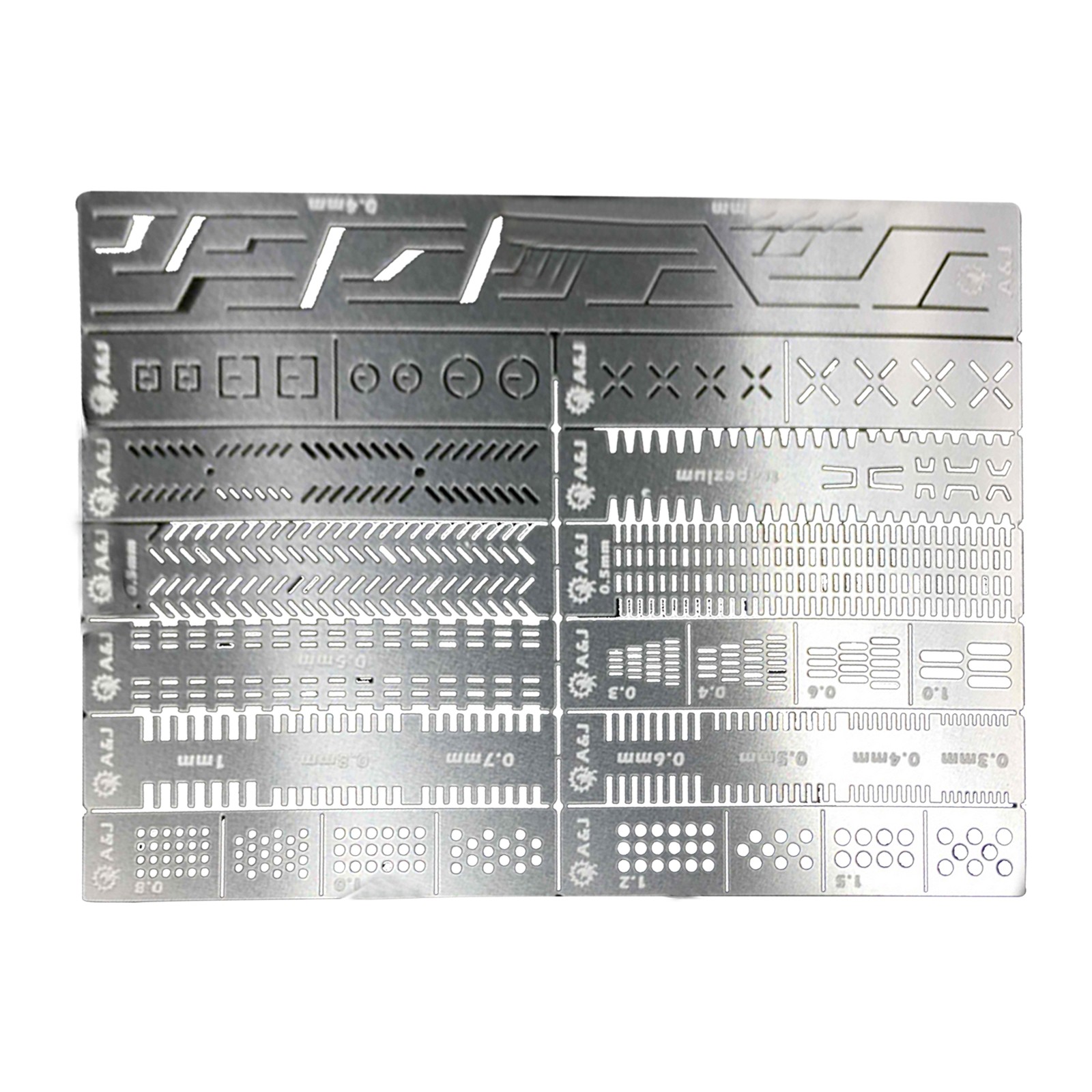 13 in 1 Stainless Auxiliary Stencil Templates For 1/100 1/144 MG Gundam Model a