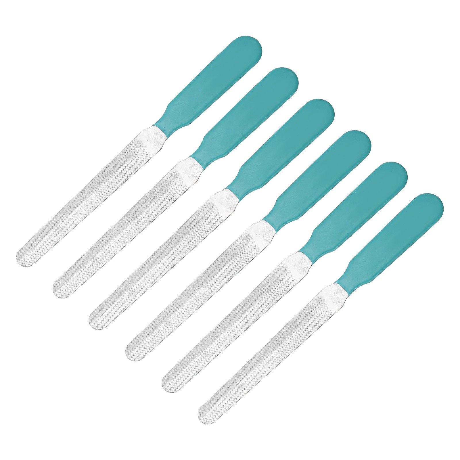 5.5x0.6" Stainless Steel Pet Nail File, (Green, 6 Pcs)
