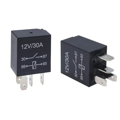 2PCS 5 Pin Starter Relays, 12V 30A Waterproof Heavy Duty Auto Relay, Multi