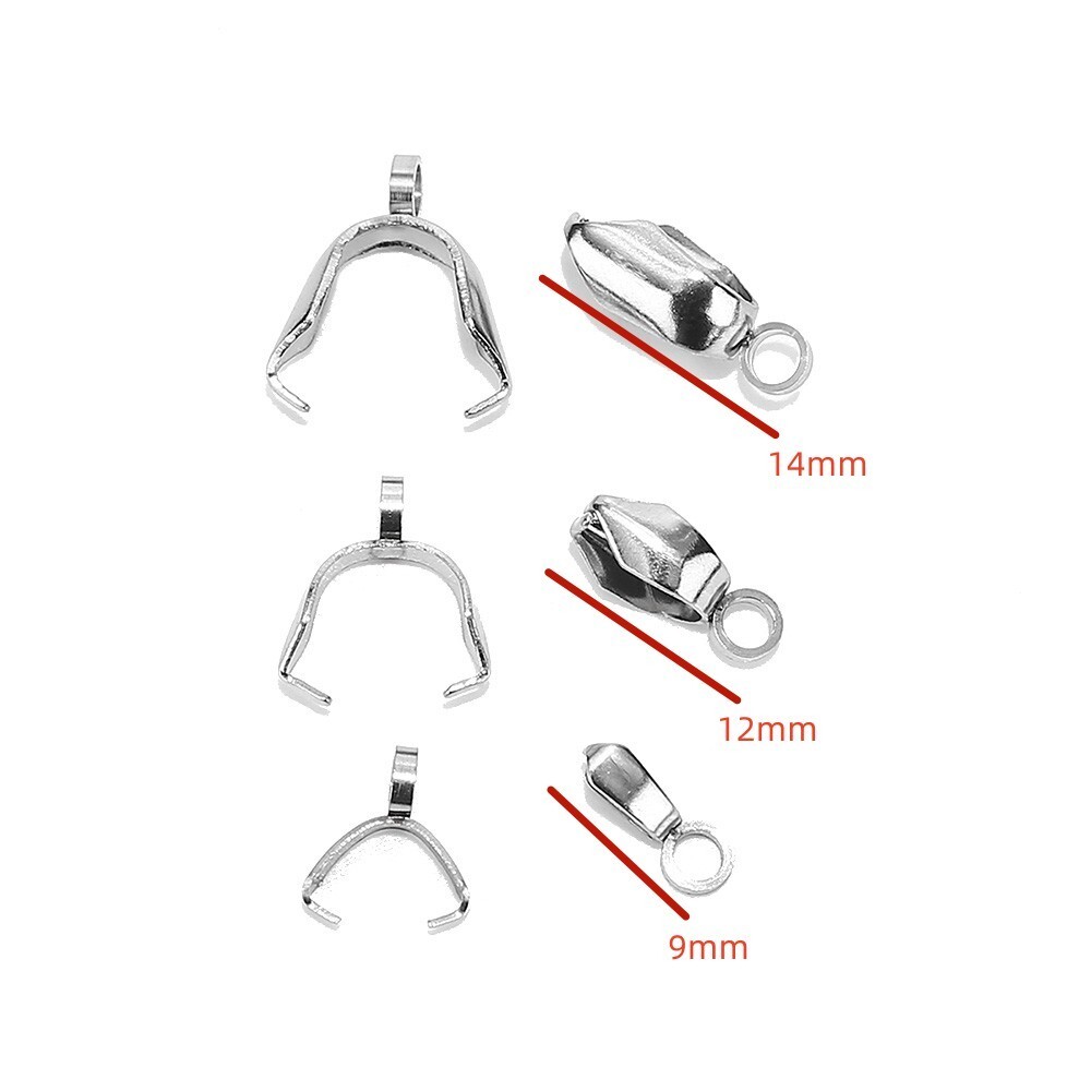 50pcs Stainless Steel Eearring Clasps Hook Settings DIY Findings