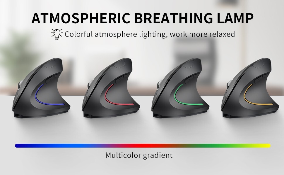 Ergonomic Vertical Wireless Rechargeable Mouse - Comfortable, Efficient, and Pre