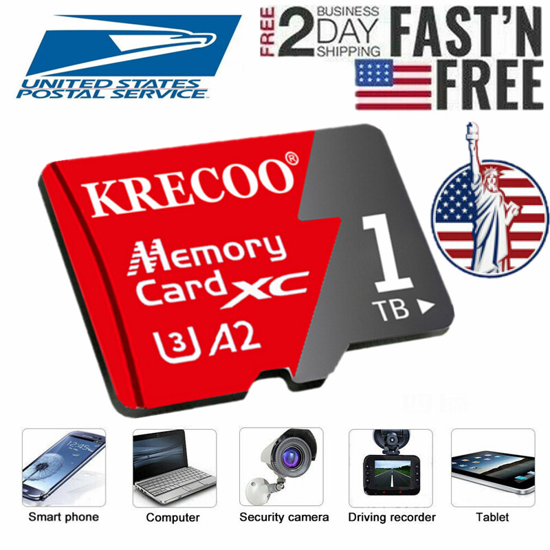 Micro SD 128GB 256GB 1TB High Speed Class 10 TF Flash Memory Card W/ Adapter Lot