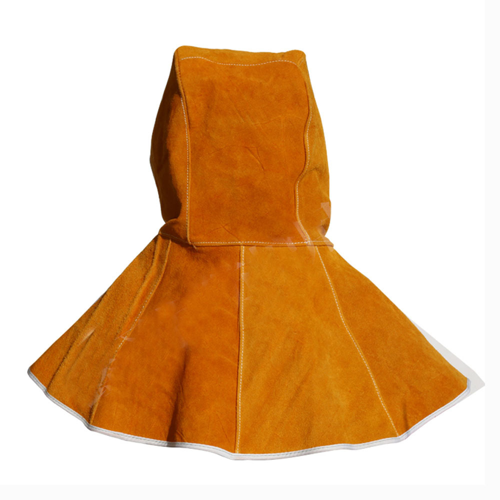 Heat insulation Protection Safety Welding Leather Work Hooded Shawl Hat Caps