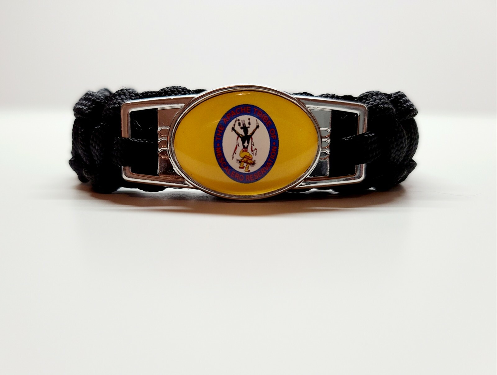 Native American Apache Nation Pride Flag Adjustable Charm Bracelet Wristband