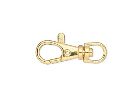 4 LARGE GOLD PLATED LANYARD ID BADGE HOLDER CLIPS