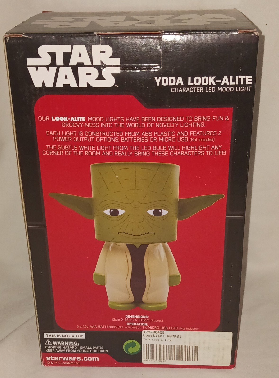2016 Official Star Wars Disney YODA Look-Alite Mood Nite Light LED Table Lamp